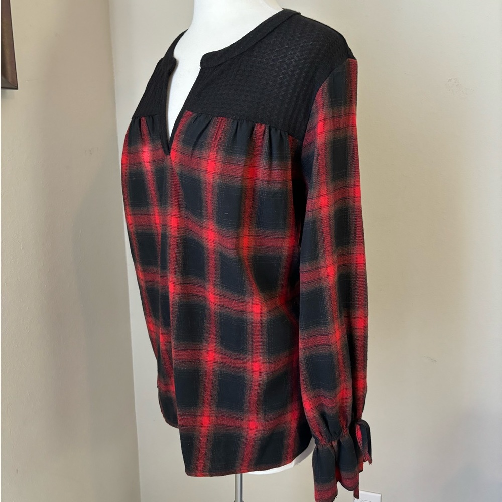 Plaid Flannel Top Suzanne Betro